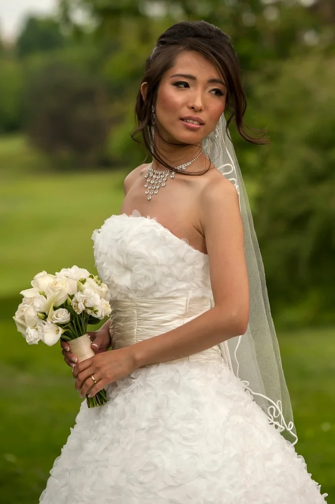 Bride on the golf course 