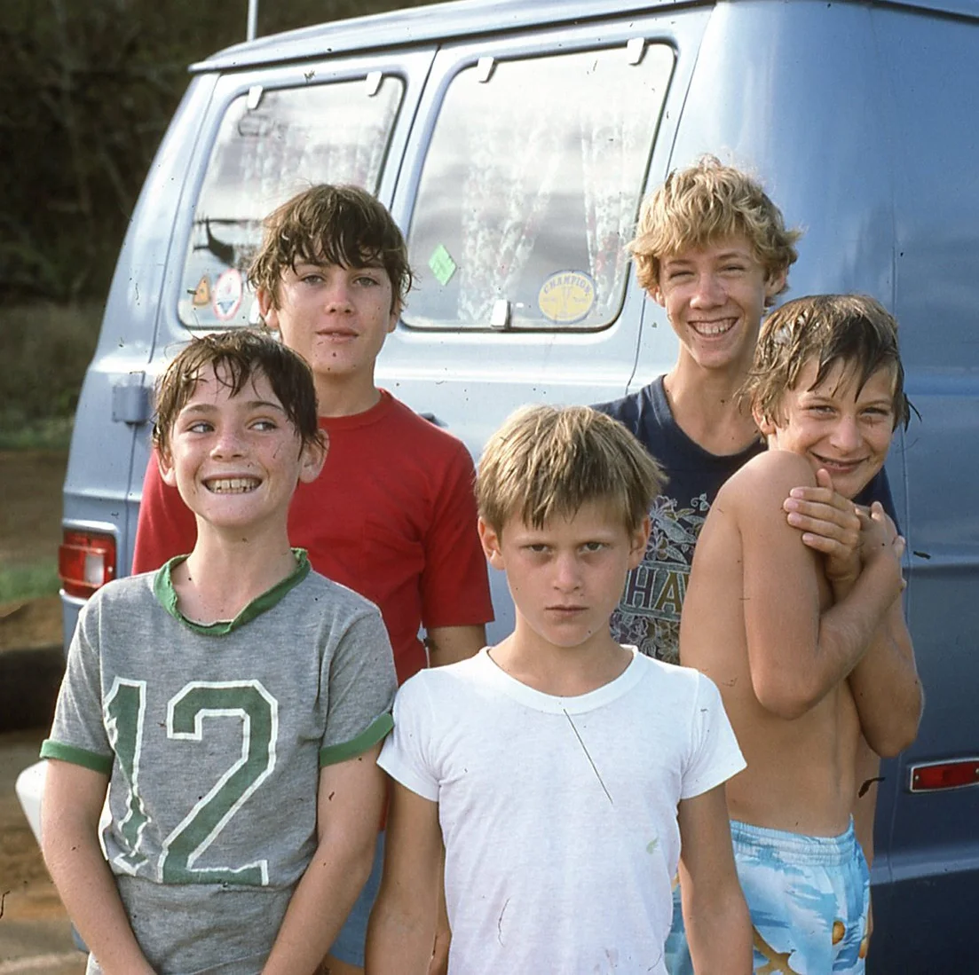 Chris Ruddy (center) and friends Ewa Beach 1976