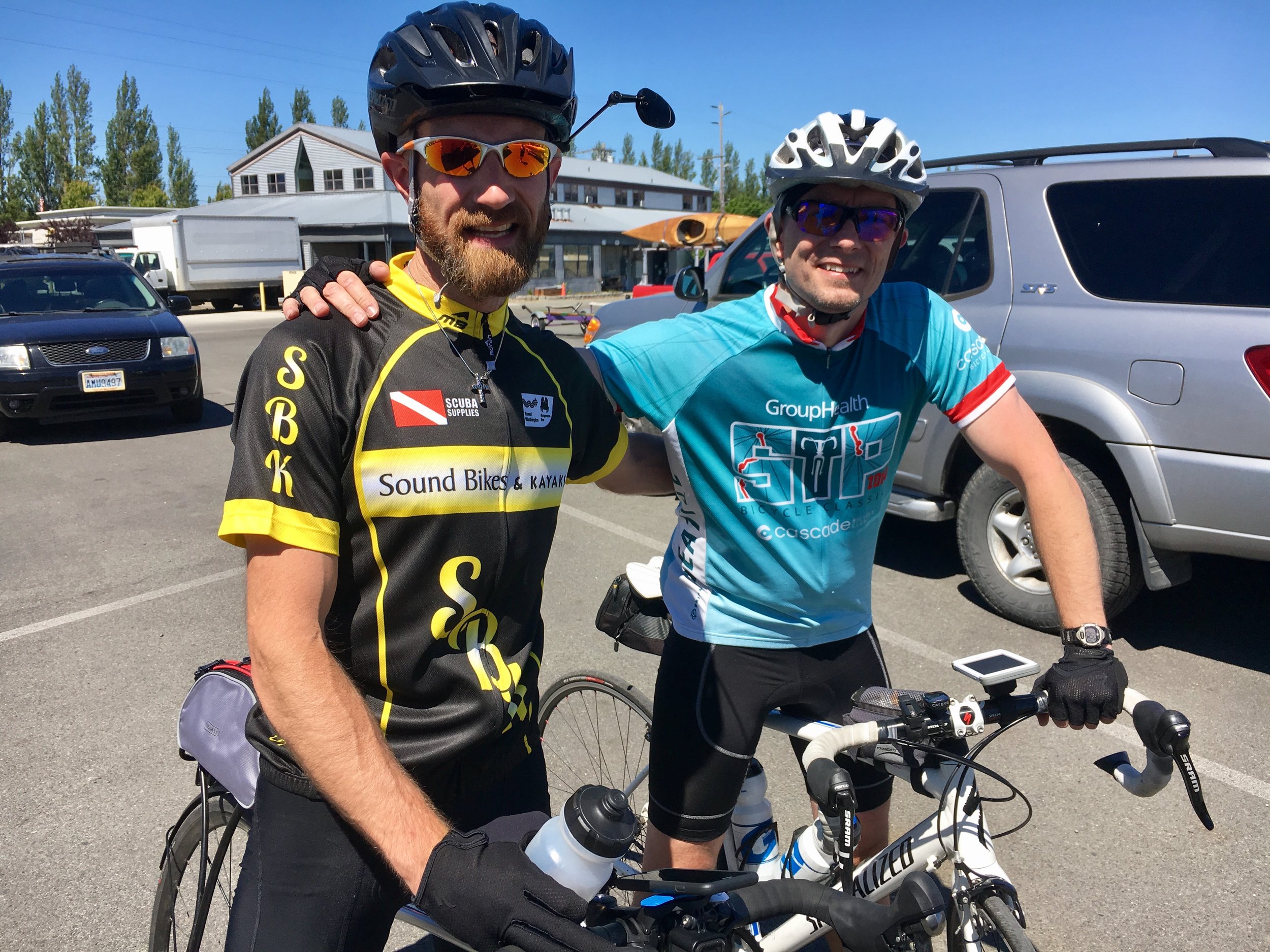 Made it to Port Townsend marina for the end of the bike leg on the first day.