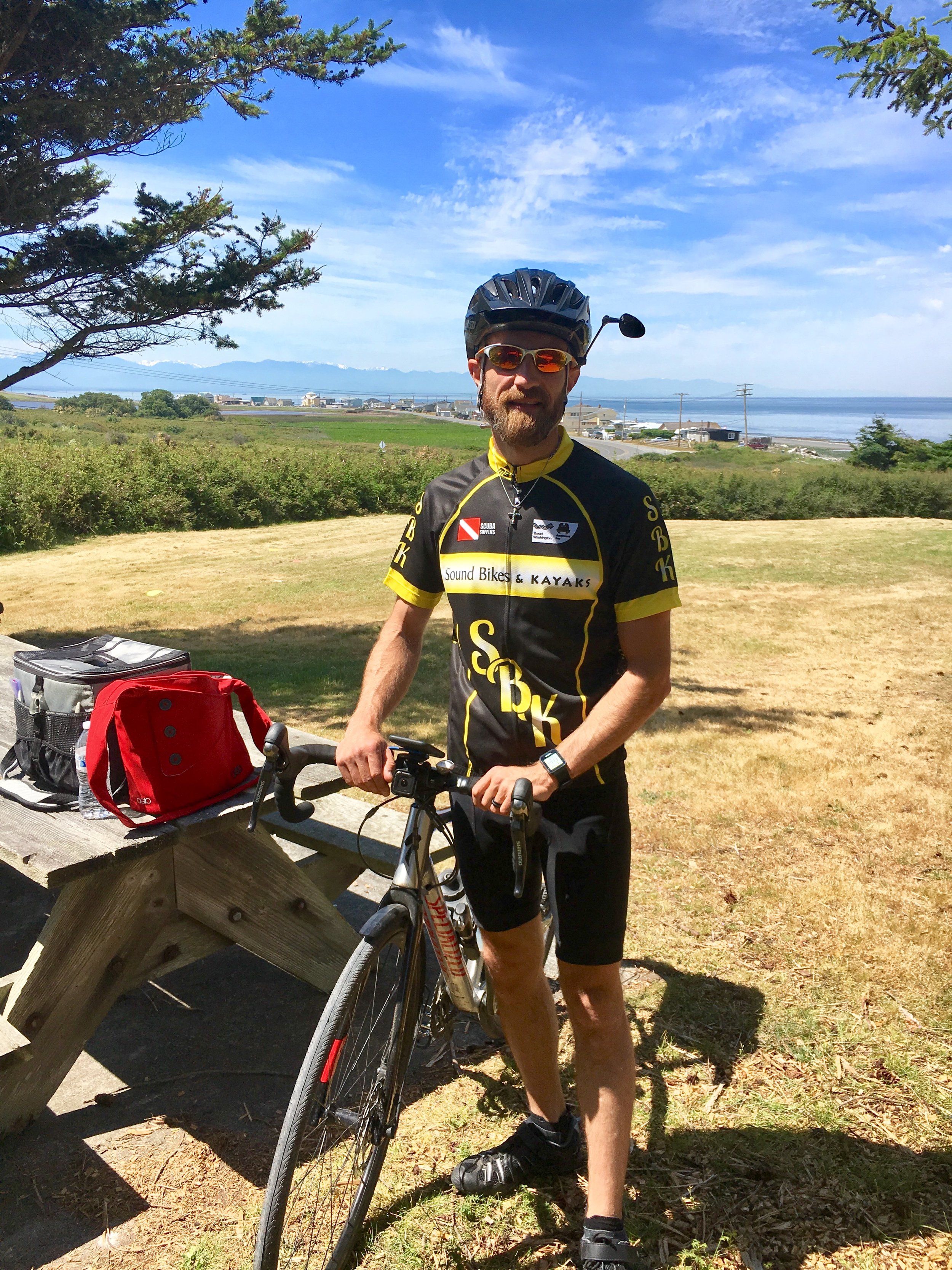 Joseph Whidbey State Park for a snack break.