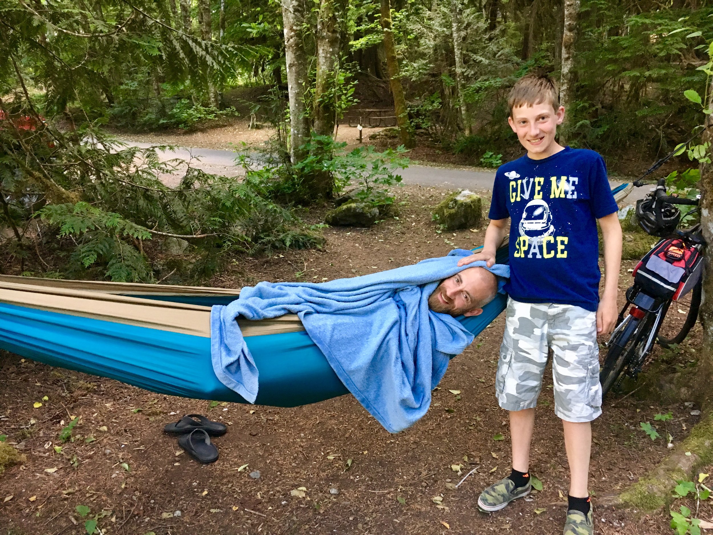 Hammock time at the end of long ride!