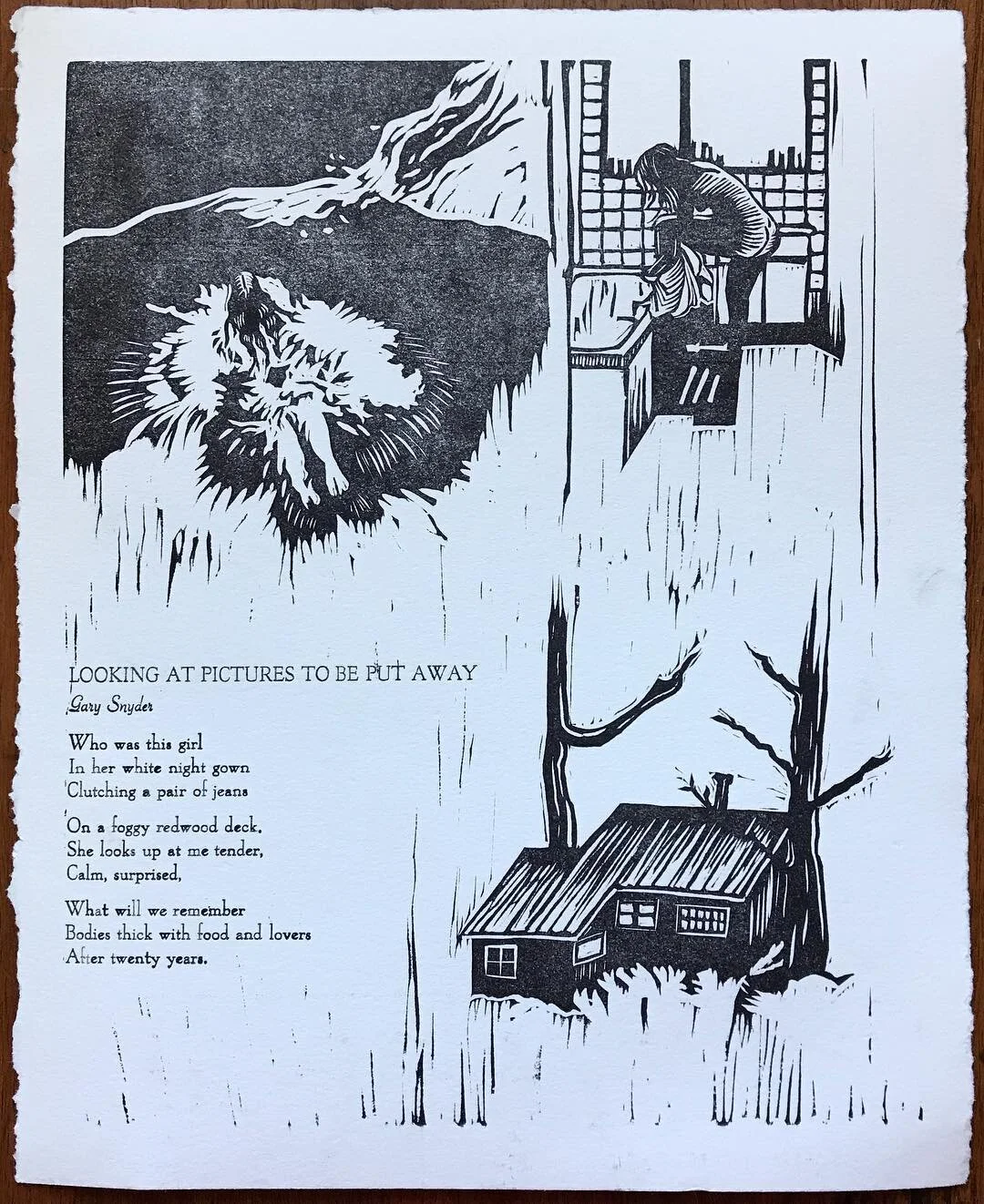 One year ago today. letterpress and linocut #garysnyder

.

.
.
.
.
.
.
.
.
#linocut #printmaking #printmakersofinstagram #letterpress #poetry