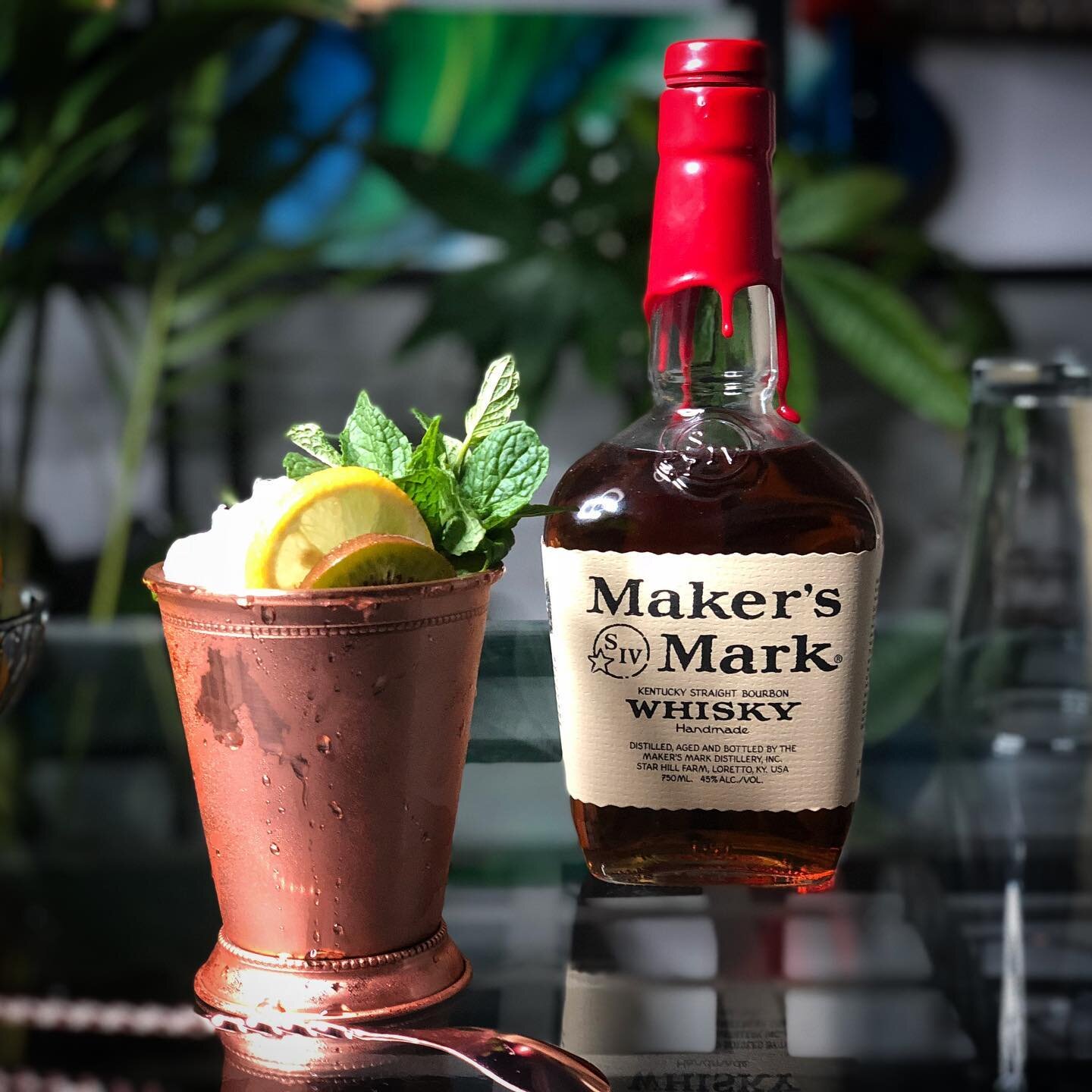 The Cali kiwi julep is a refreshing twist on the classic mint julep.  2-3 slices of kiwi and a slice of lemon to the mash is all you need and you will love this one.  Let me know what your favorite whiskey would be for this rendition down in the comm