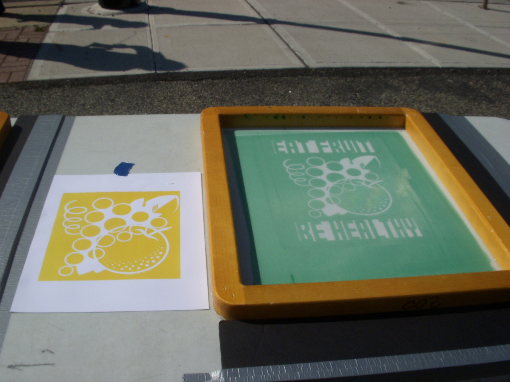 Scenes from a screen-printing workshop by Social Impact Studios. 