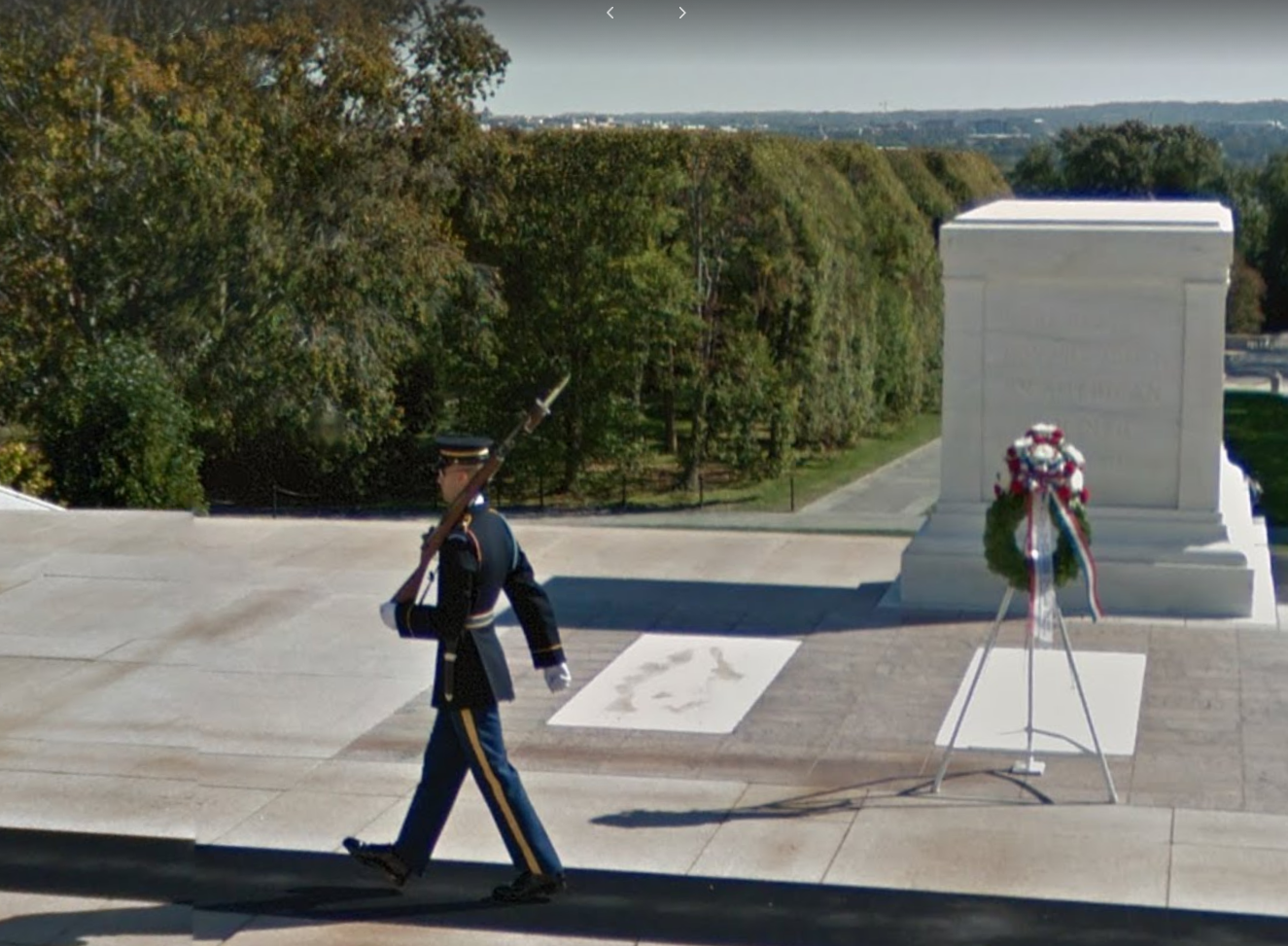 The Tomb of the Unknown Soldier, Courtesy Google Streetview