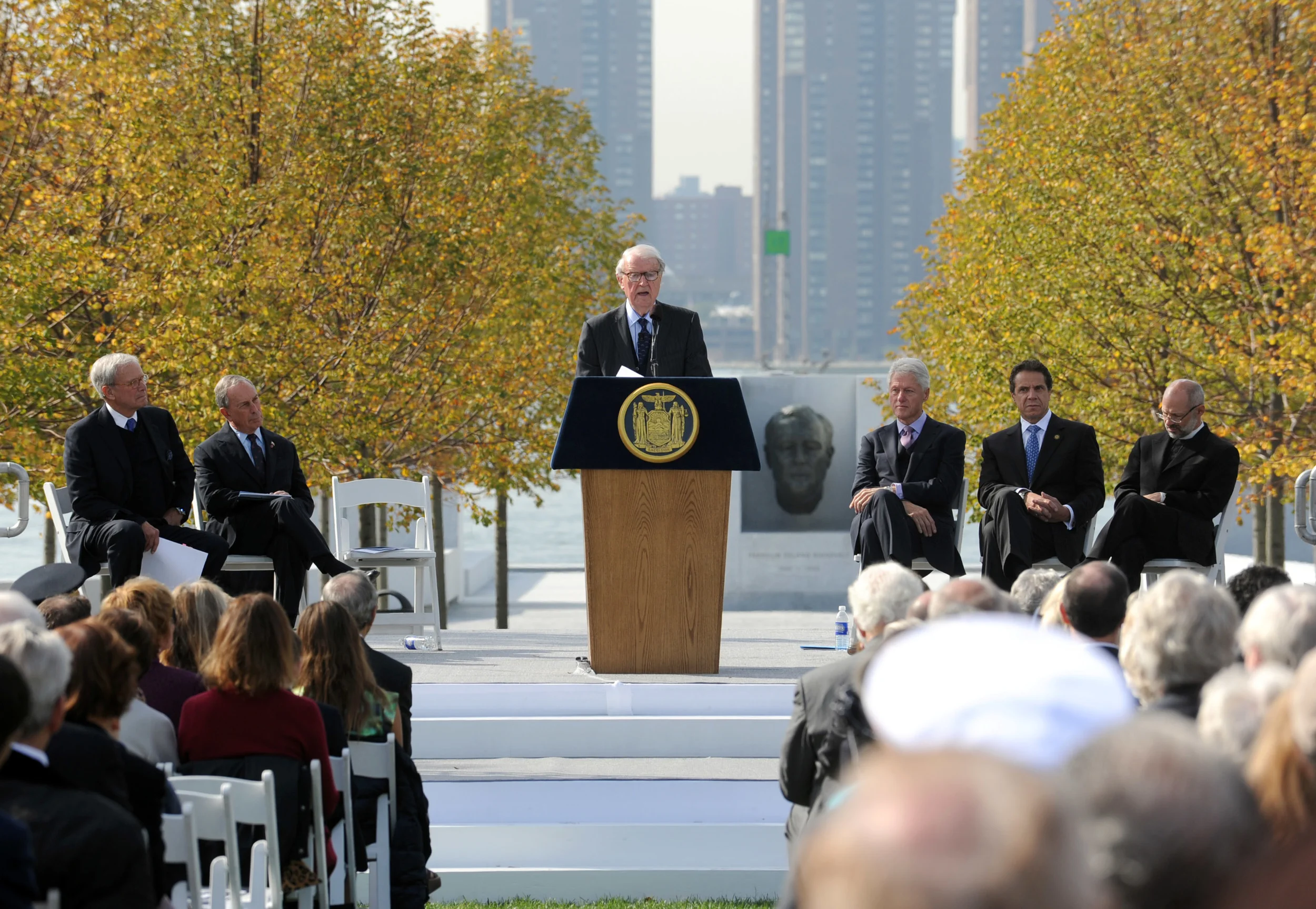 Ambassador vanden Heuvel at the podium. Photo by Diane Bondareff