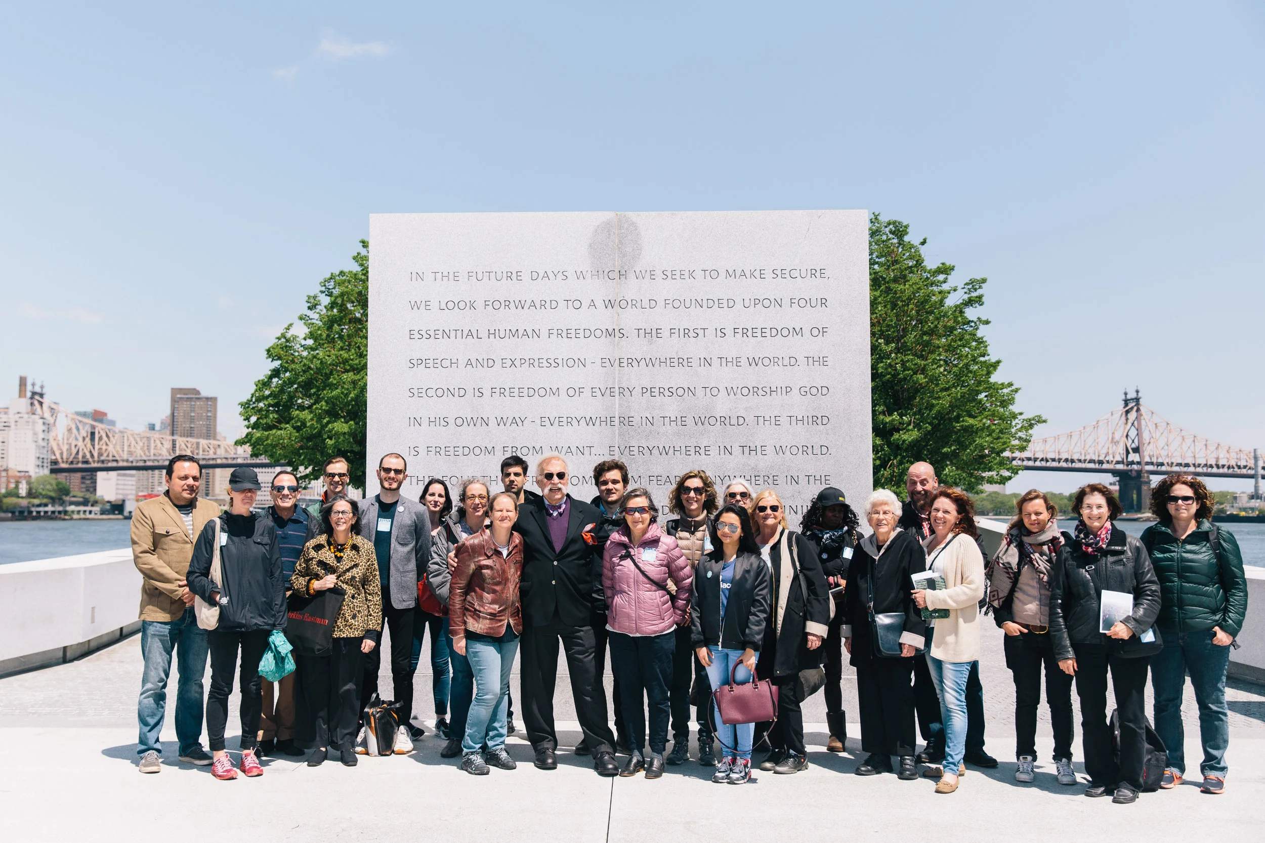 Jane's Walk 2017 participants at FDR Four Freedoms Park. Photo Credit: Rowa Lee.