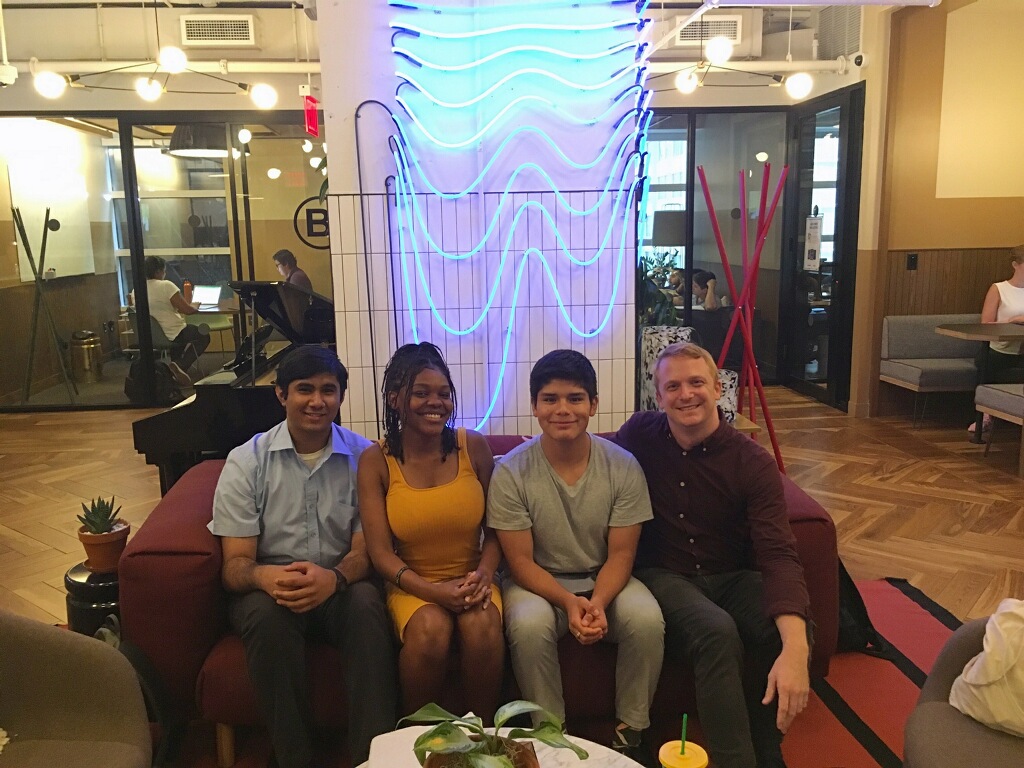 From left to right: Sarveshwar, Kenna, Anthony, and our supervisor, Ryan Lockwood.