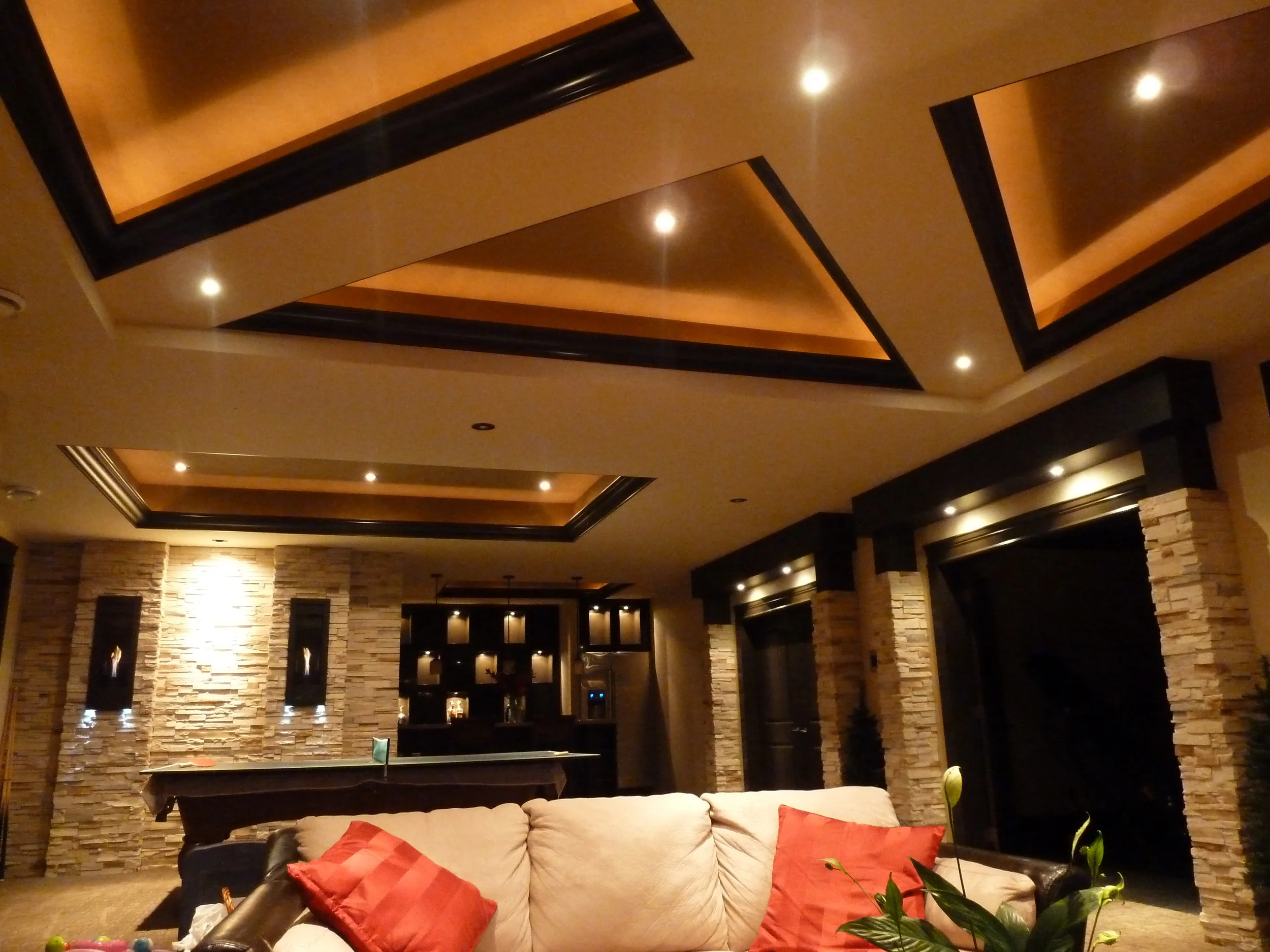 The wall space is maximized with features.