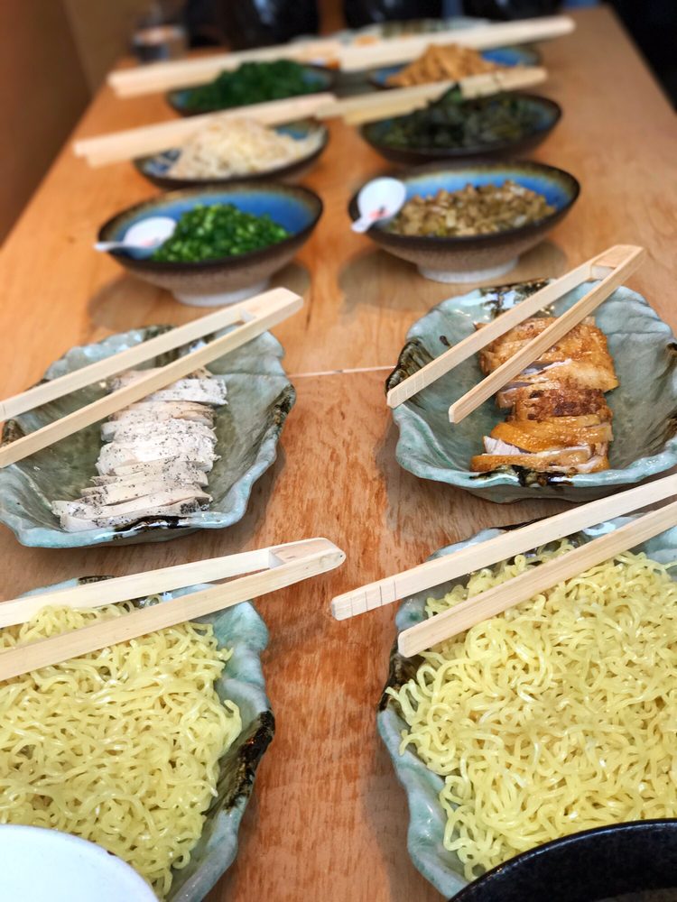 image of a selection of Itani menu items displayed on table