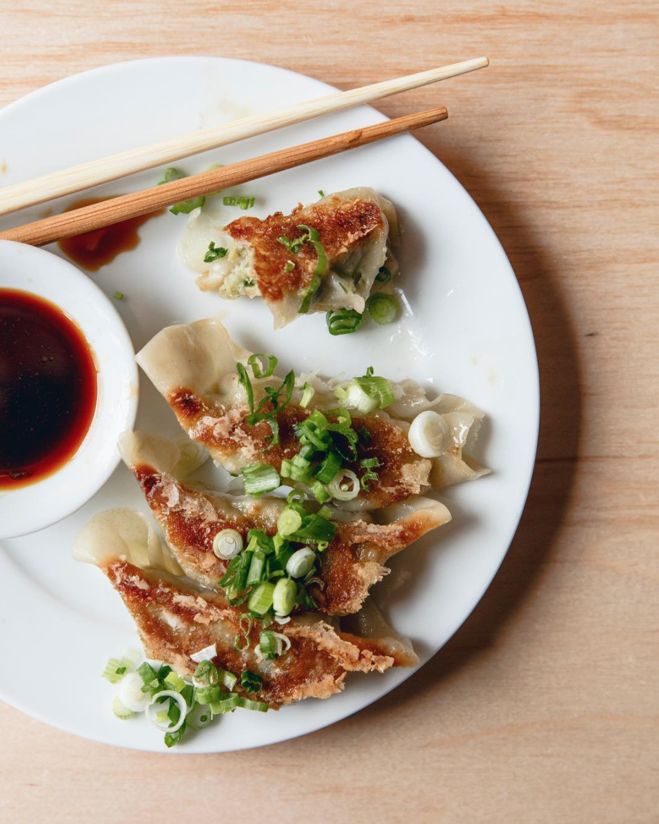 image of gyoza on plate