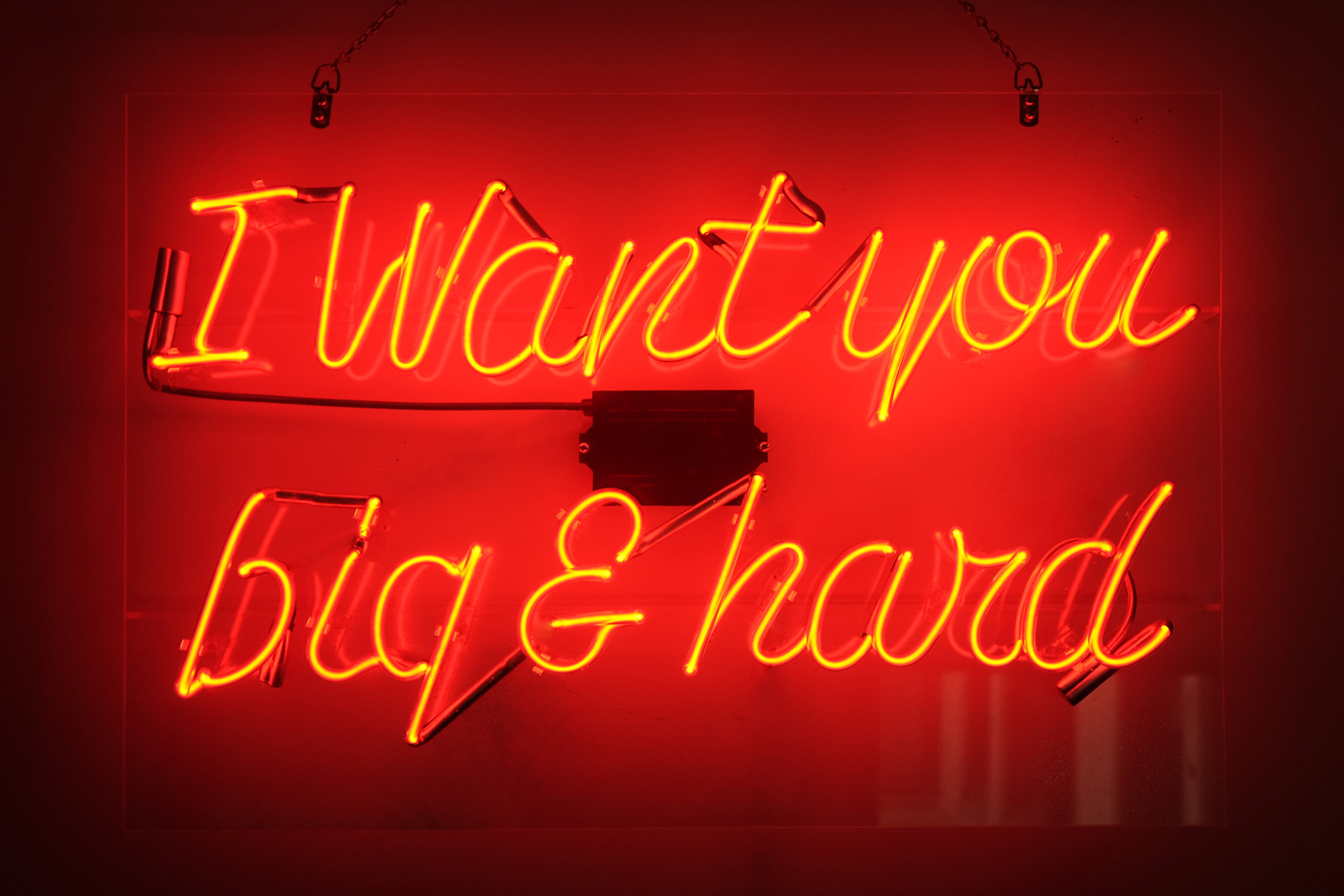 BIG AND HARD 36" X 24" NEON ON PLEXI 