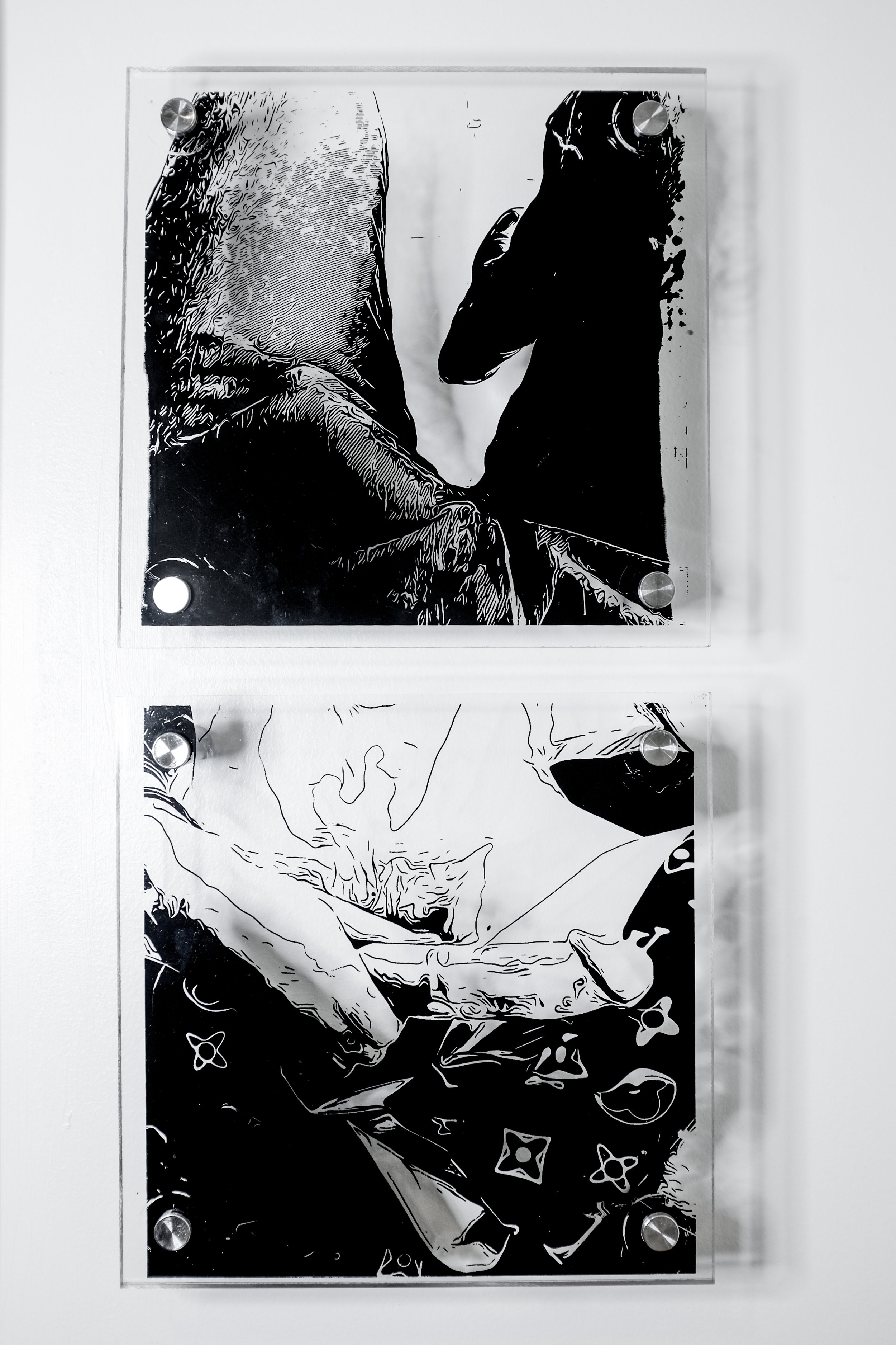 BLUE JEAN HARD ON &amp; LV DICK PIC 12 X 12 EACH 