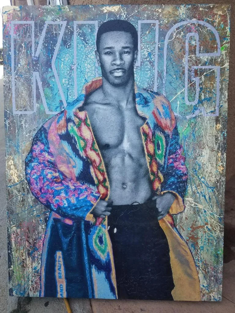 KING @RICHYSQUIRREL - POP COLLAGE WITH PAINT 