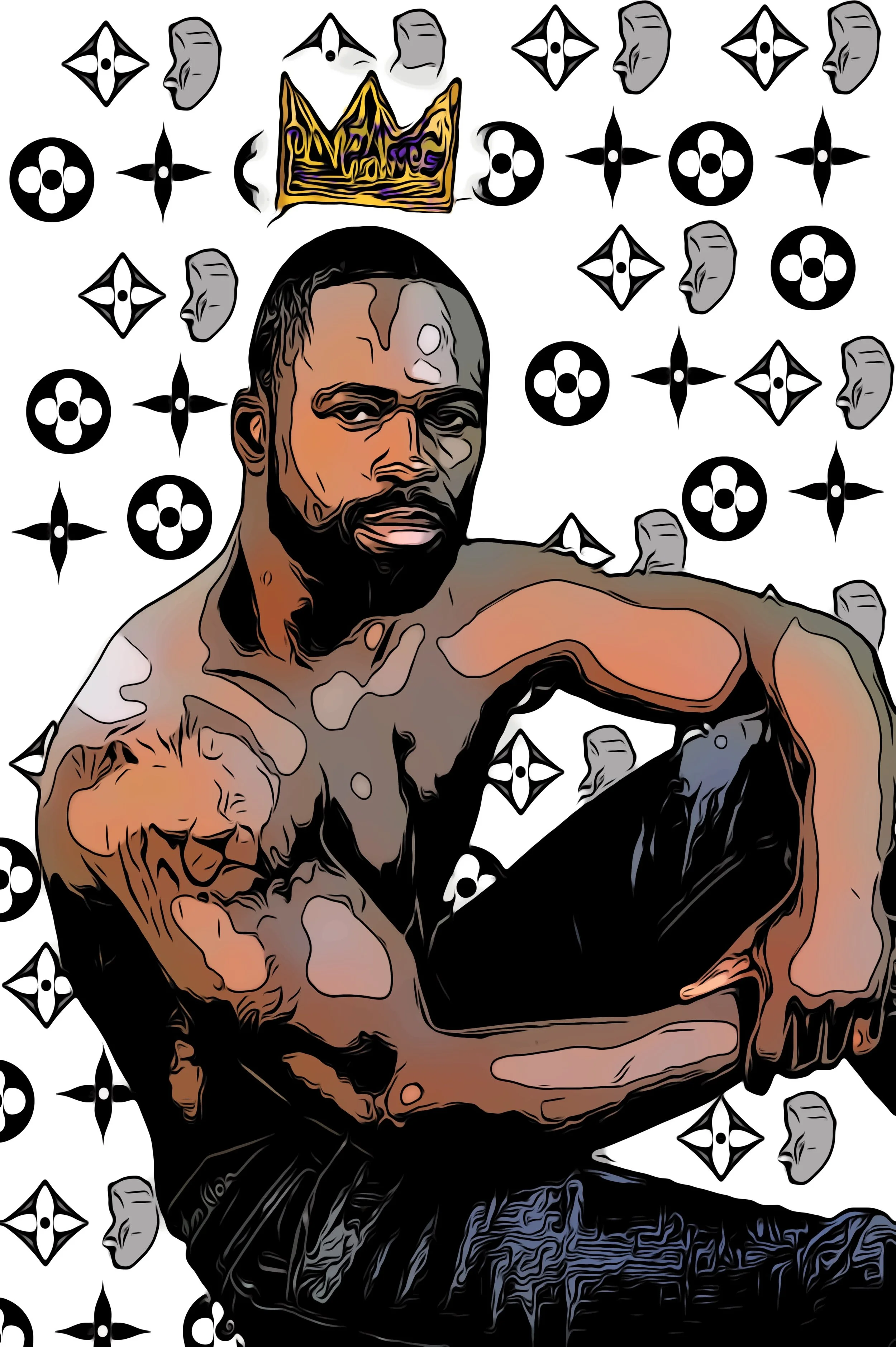 KING EZELFIE - MIXED MEDIA 