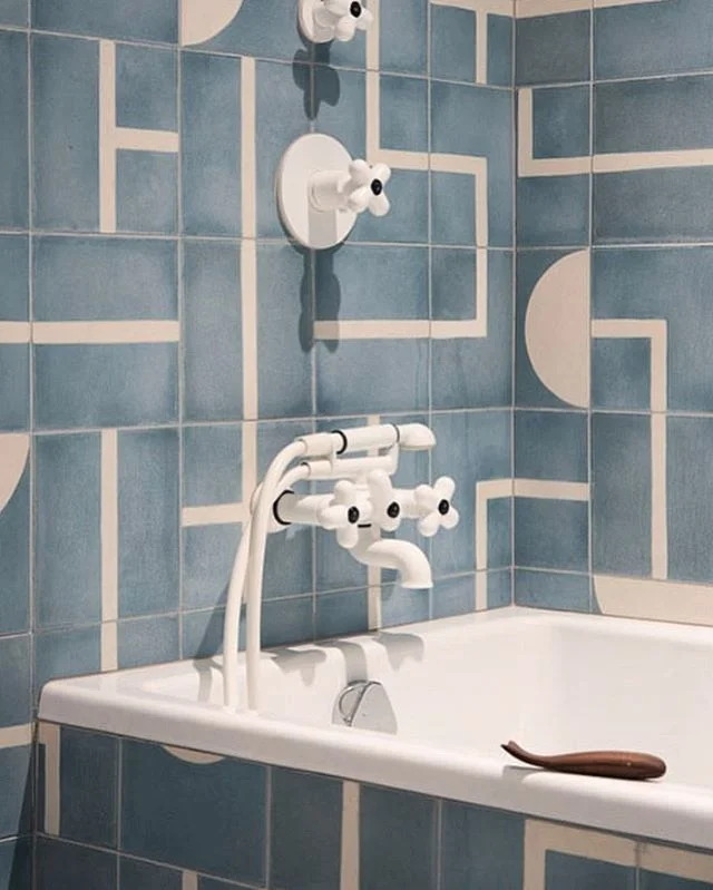 A secret tile language. Design: @elizabeth_roberts_architecture. 📷: @dustinaksland