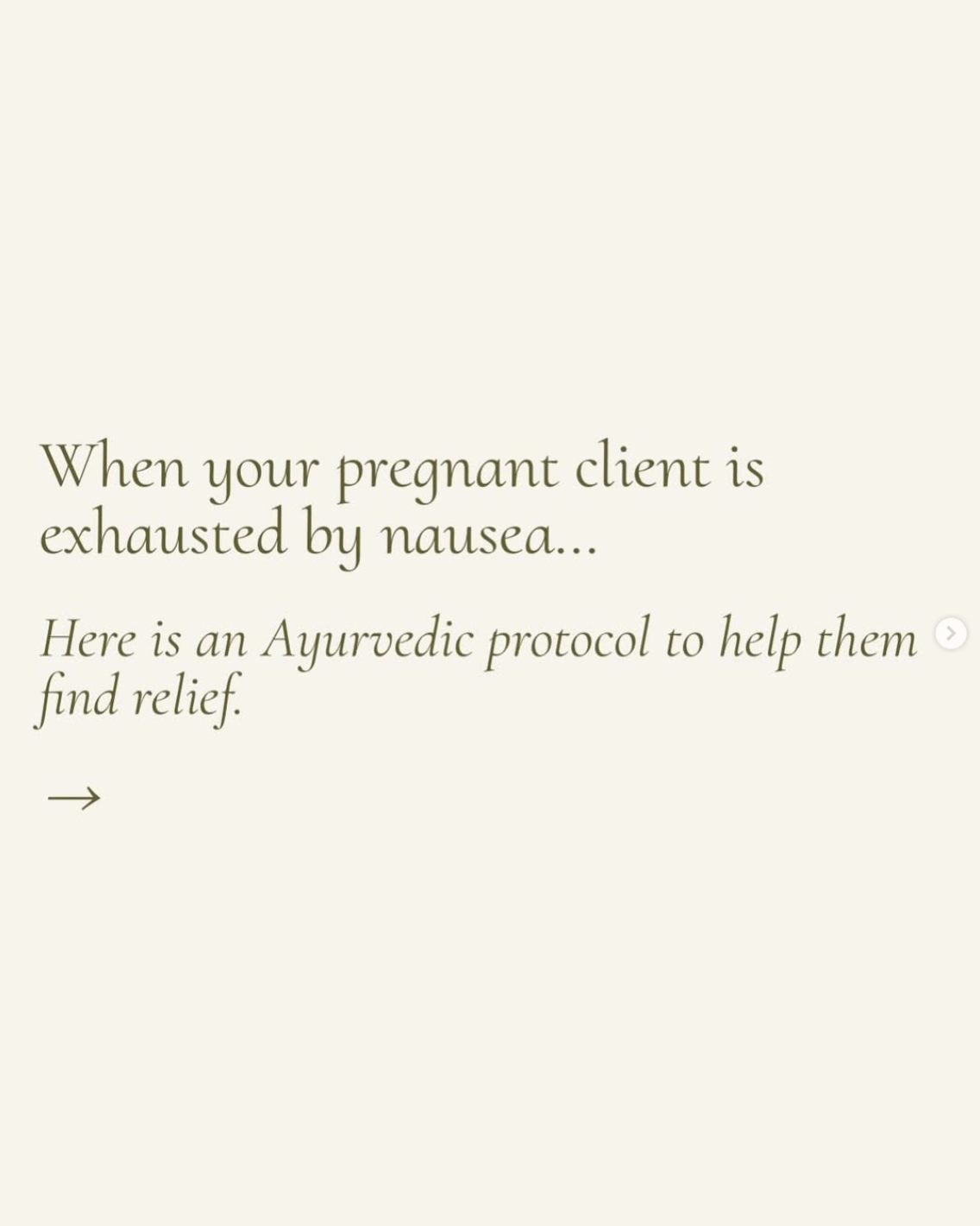 When your pregnant client is exhausted by nausea…