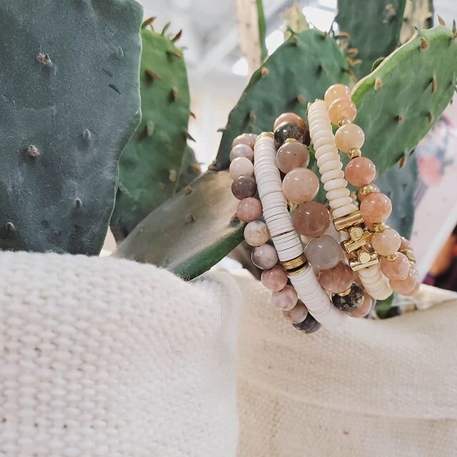 💫Brand New!💫 The Love Wrap, making its debut today at @lofthouseliving ! 💕 Peach Moonstone, Pink Zebra Jasper and Sunstone $58 plus free gift with every purchase!