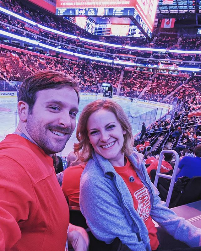 When in Hockeytown, do as the Detroiters do.

#redwings #Detroit #datenight #midwestisbest #MyHockeytown