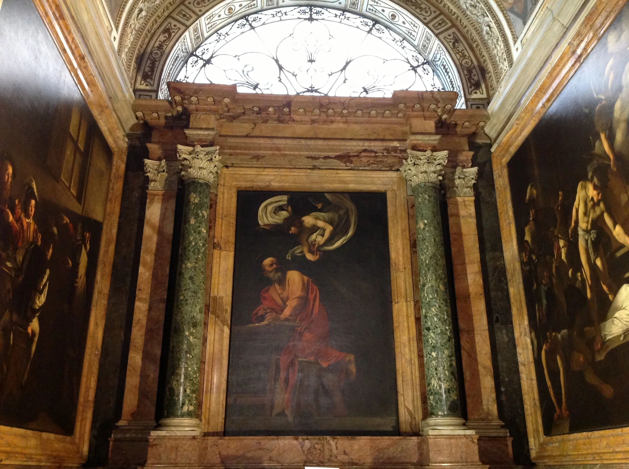 Caravaggio's trio of St. Matthew paintings