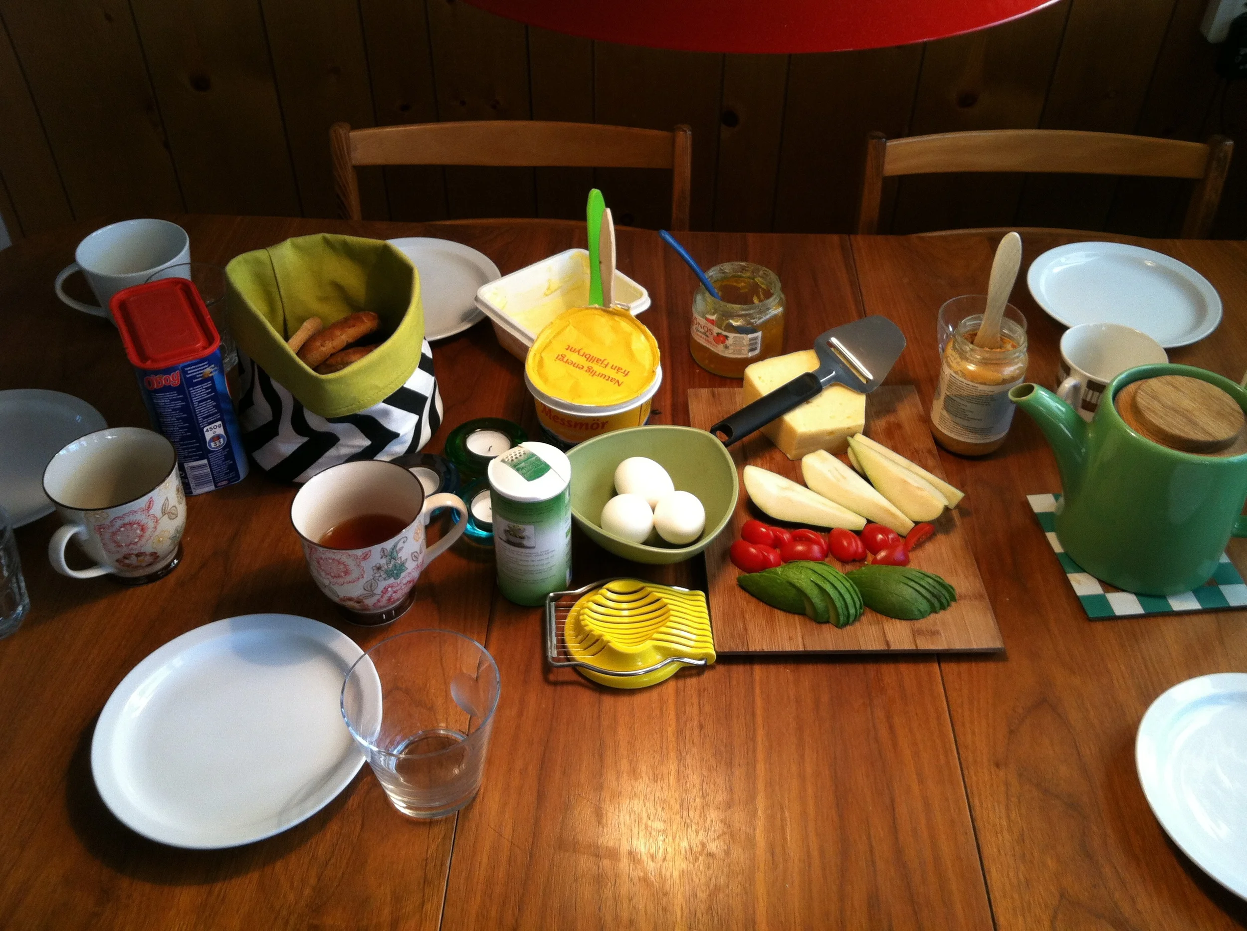 Just an average, colorful Swedish Frukost (breakfast)