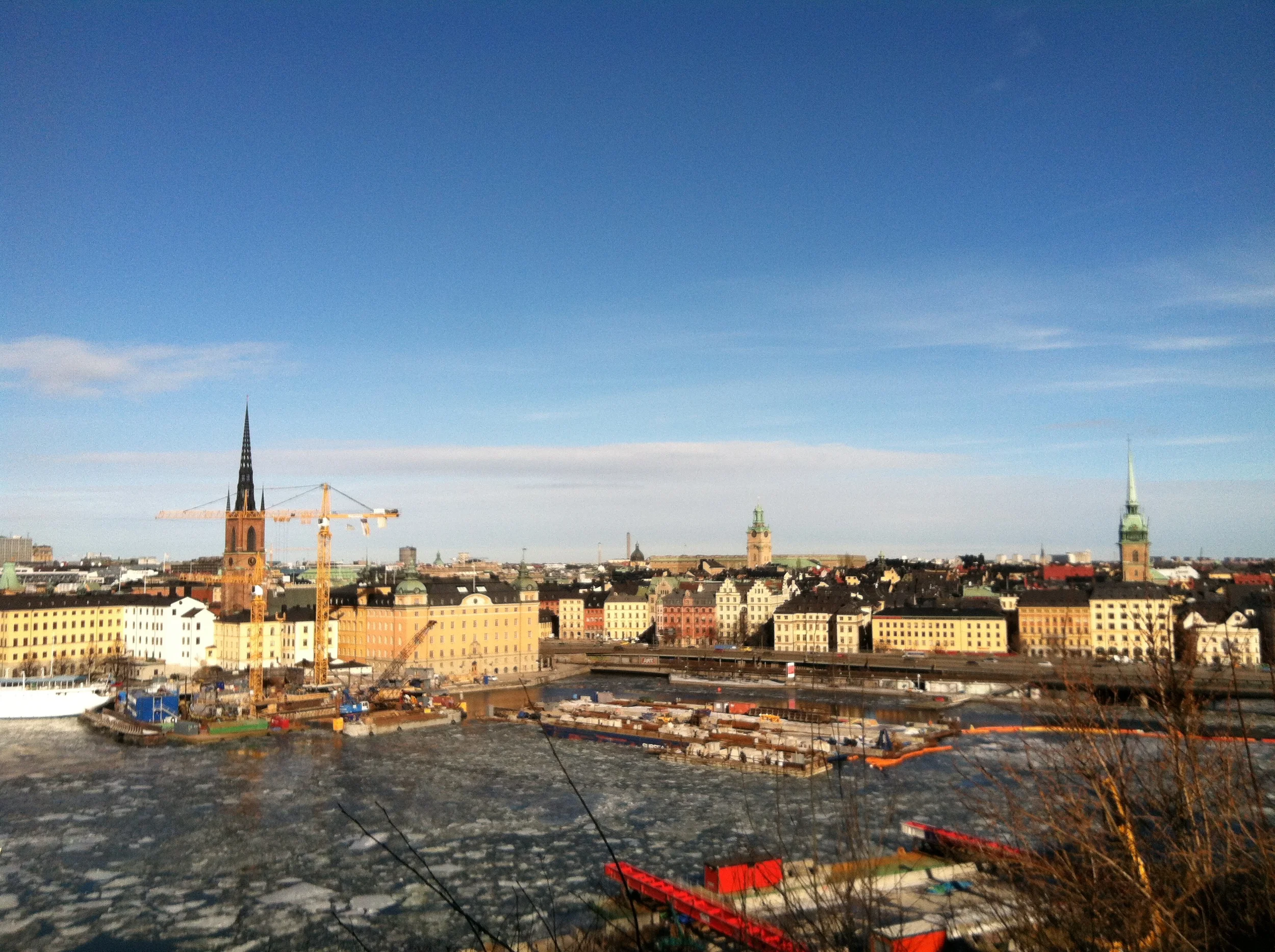 Panoramic view of RIddarholm and Stadsholm from Södermalm