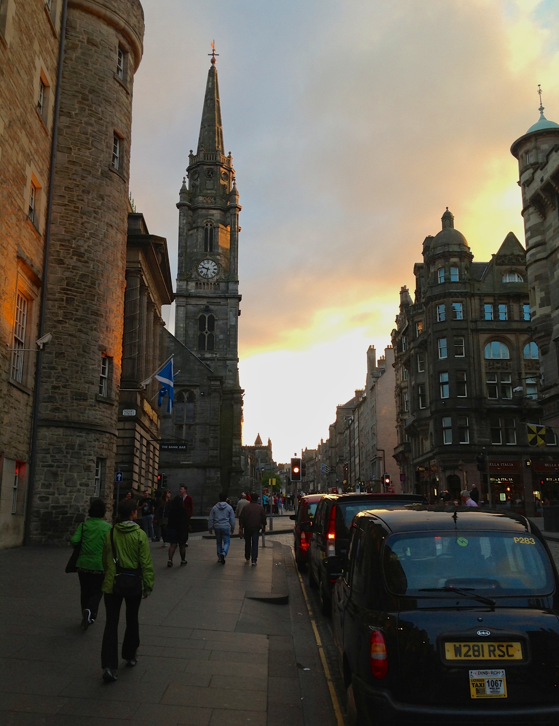 EDINBURGH'S ROYAL MILE AT SUNSET
