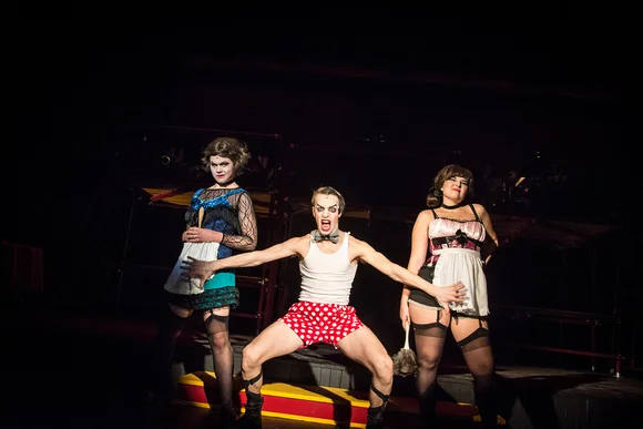 Texas (Timothy Kelly), Emcee (Ben Swenson-Klatt) and Lulu (Rosie Linsner)