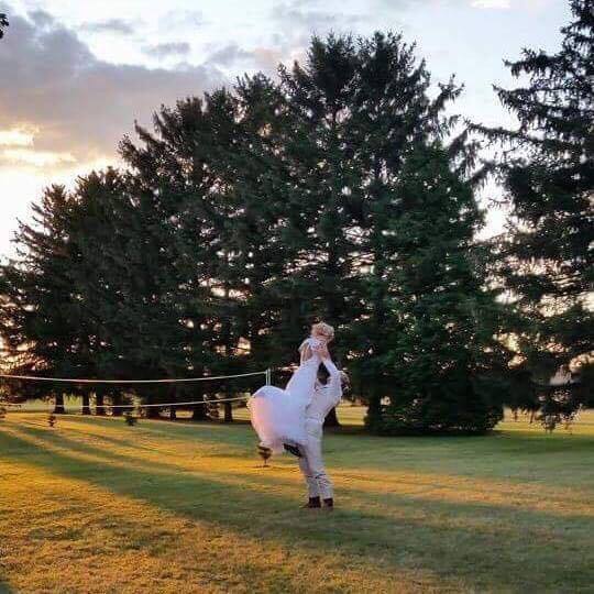 The first one, I saw the golden sun setting and grabbed my bride and groom for a quick few photos. A guest captured some photos on their cell phone at the same time, while the image they took is still beautiful, it failed to capture that golden sun!