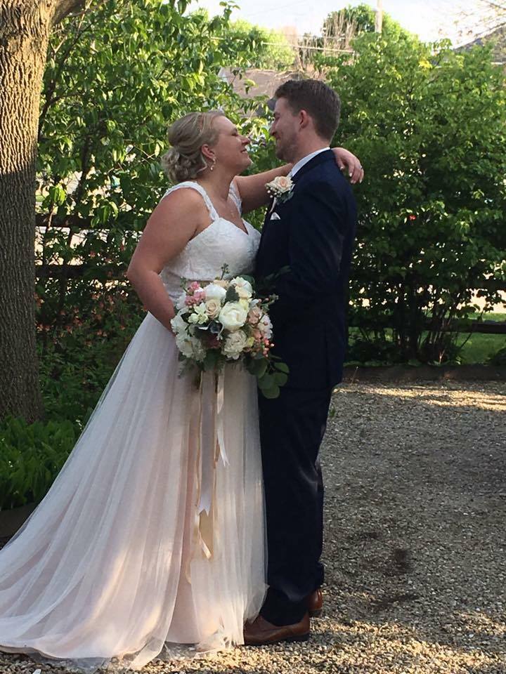 This second one, I posed my couple and then proceeded to shoot through a lilac bush. I know I probably looked crazy to the guest who took this image, but I had a vision! It's the little things! 