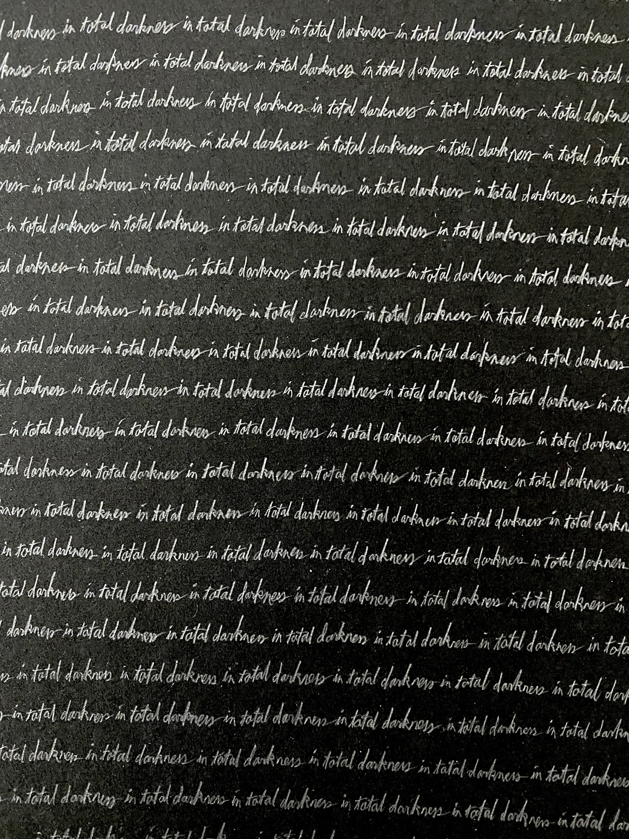 In Total Darkness Grid (detail) graphite on paper 2015-ongoing series