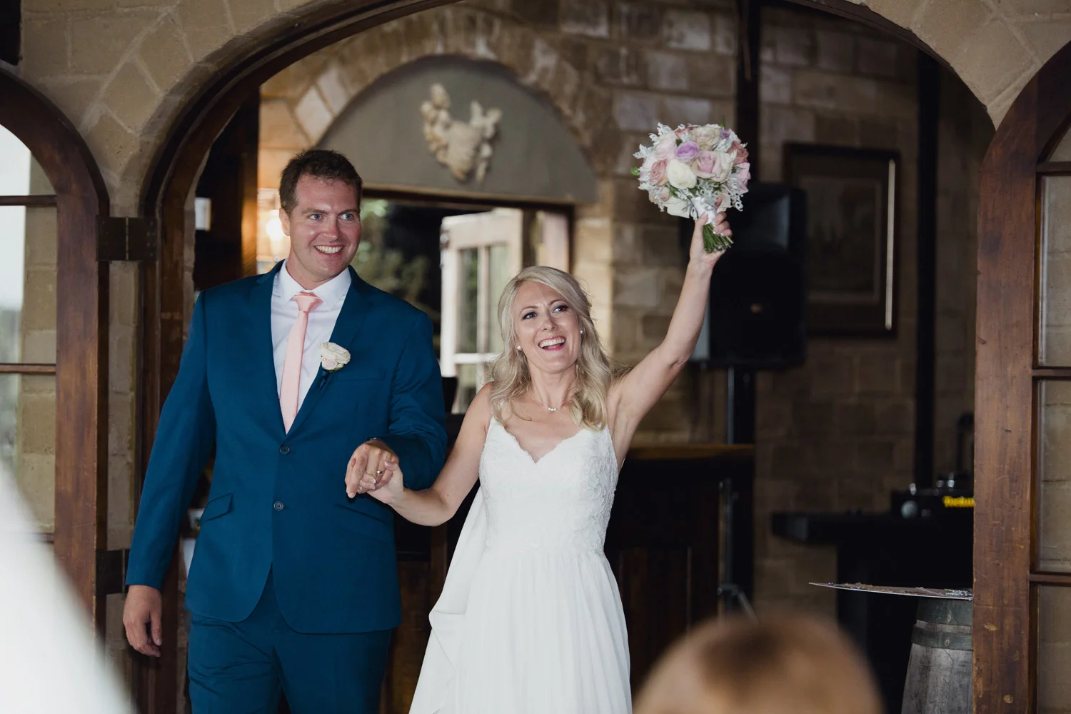 Bridal entrance at Mudbrick wedding reception