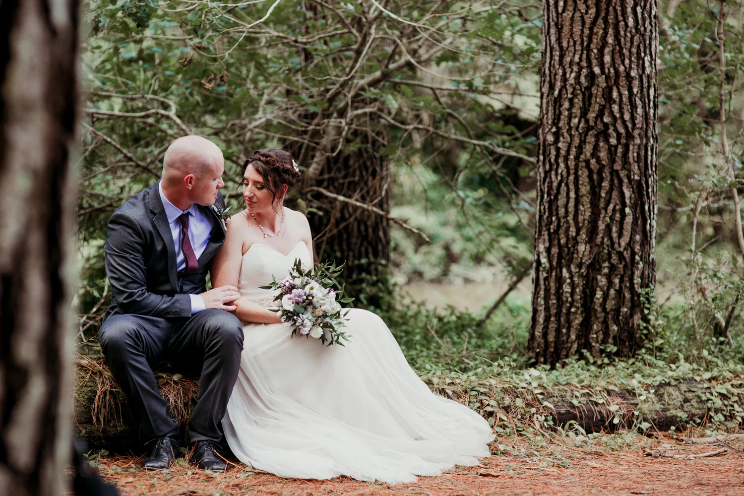 Hunua Falls Camp wedding photo