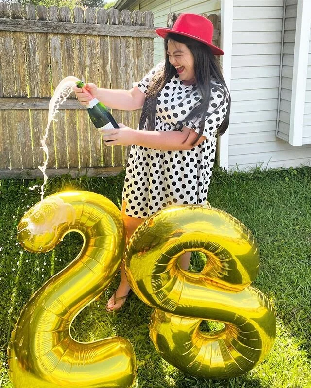 Popping champagne for my birthday🍾✨🎉
&mdash;
Today I turn 28, and it&rsquo;s definitely not what I expected! I was planning on being at Hollywood Studios today riding some of my favorite attractions and hanging out with friends. Instead I&rsquo;m a
