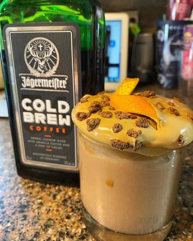 Dalgona dreams really do come true☕️🥃
&mdash;
Last week I had the opportunity to participate in a cocktail completion against other journalists in collaboration with @jagermeisterusa👌🏼 During the competition I created my &ldquo;Saturday With Dad D