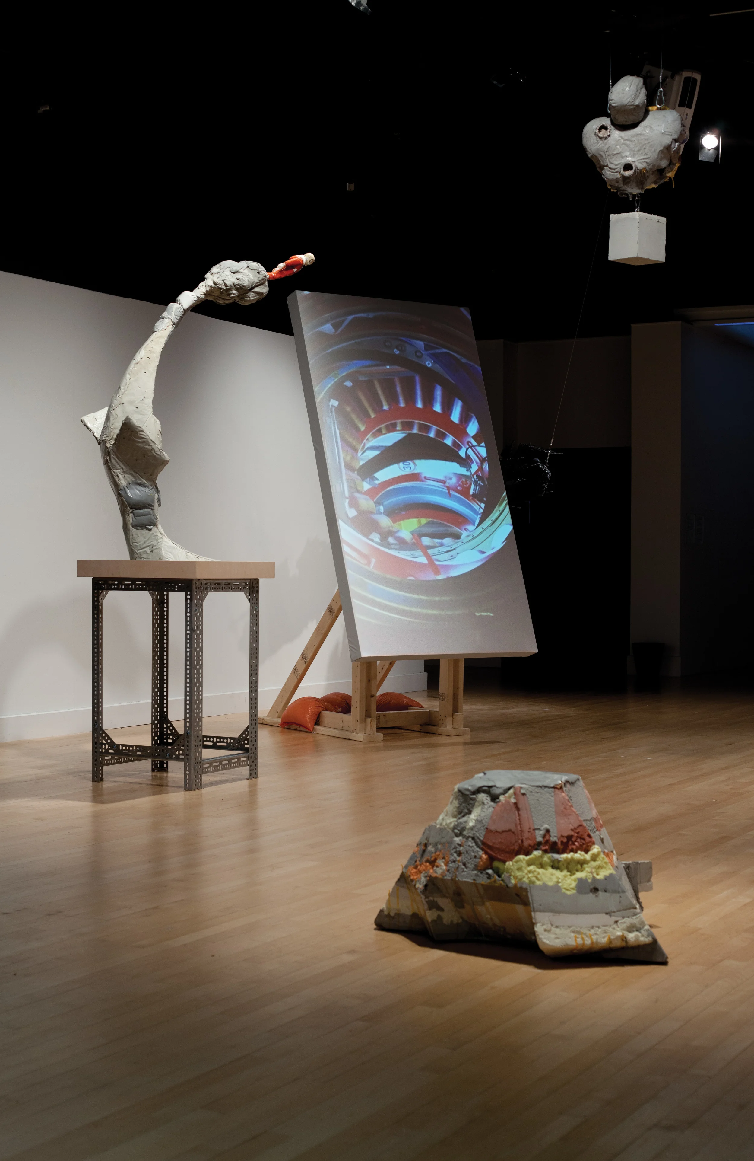 The Way Station and the Gravity Well , 2016. Installation view, CADVC, UMBC. Photo by Jason Hughes.