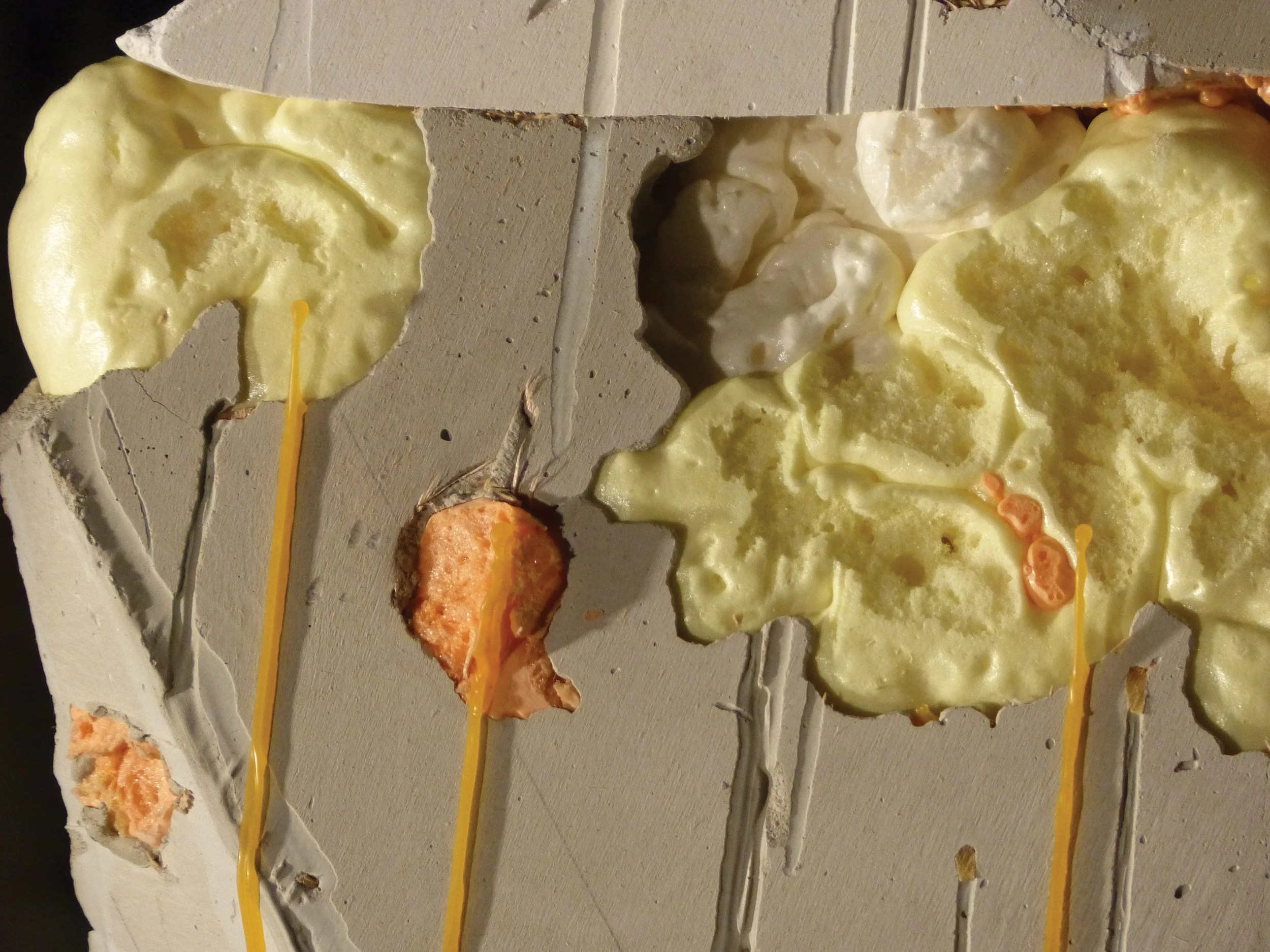 Space Probe: Collapsed Mass (detail) , 2016. 18 x 40 x 26 in. Concrete, urethane foam, wood, wood glue, and plaster.
