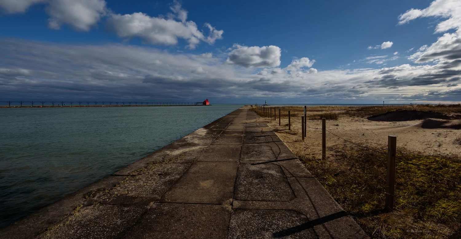 Sturgeon Bay Ship Canal Pierhead Lighthouse, Lake Michigan, Wisconsin -------