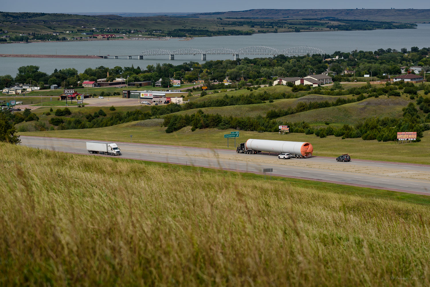 Crossing the Missouri River, Chamberlain, South Dakota