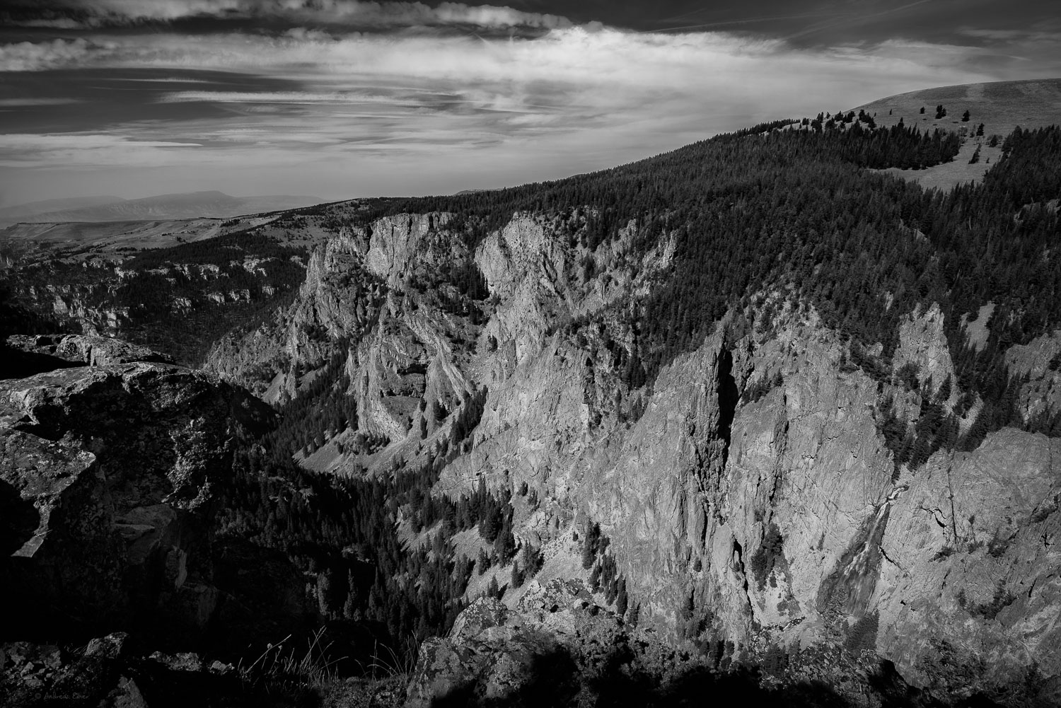 Bucking Mule Canyon and Waterfall, Bighorn Mountains, Wyoming