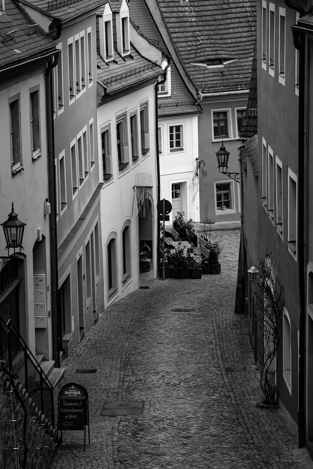 Alley in Meissen, Free State of Saxony, Germany