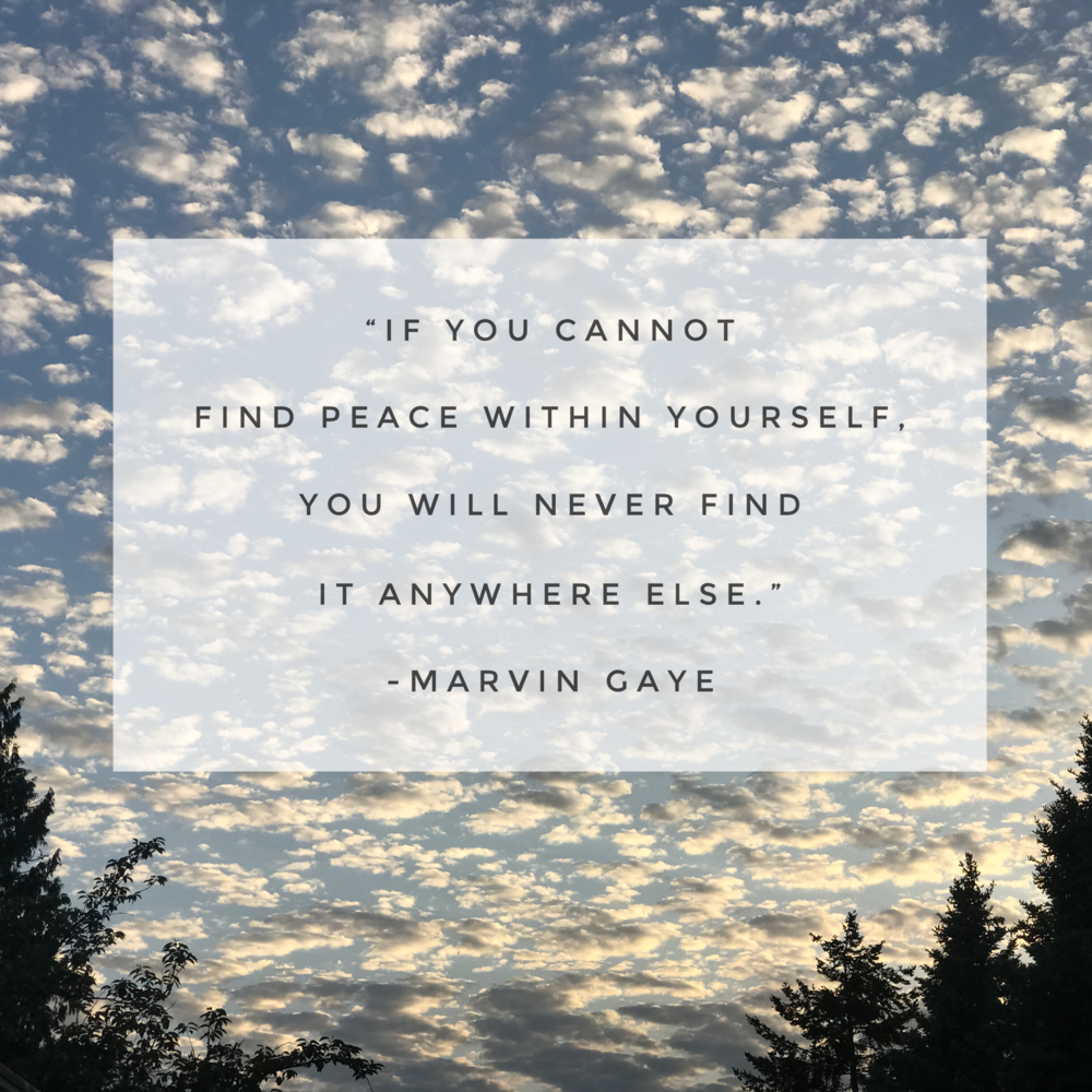 Find peace within yourself