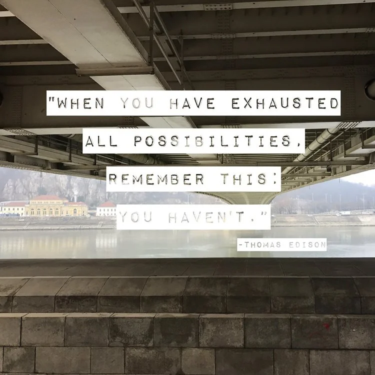 Keep at it, make it possible