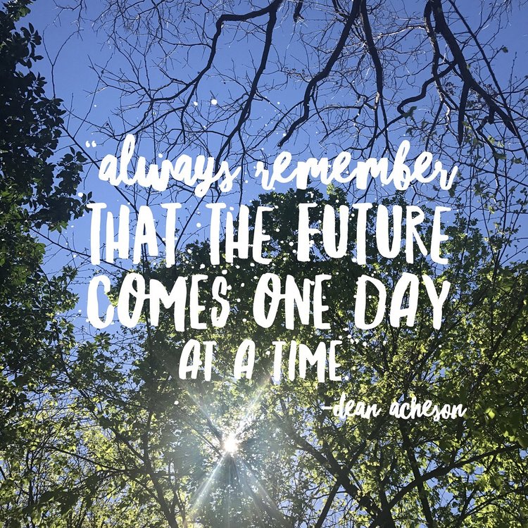 Focus on the stepping stones