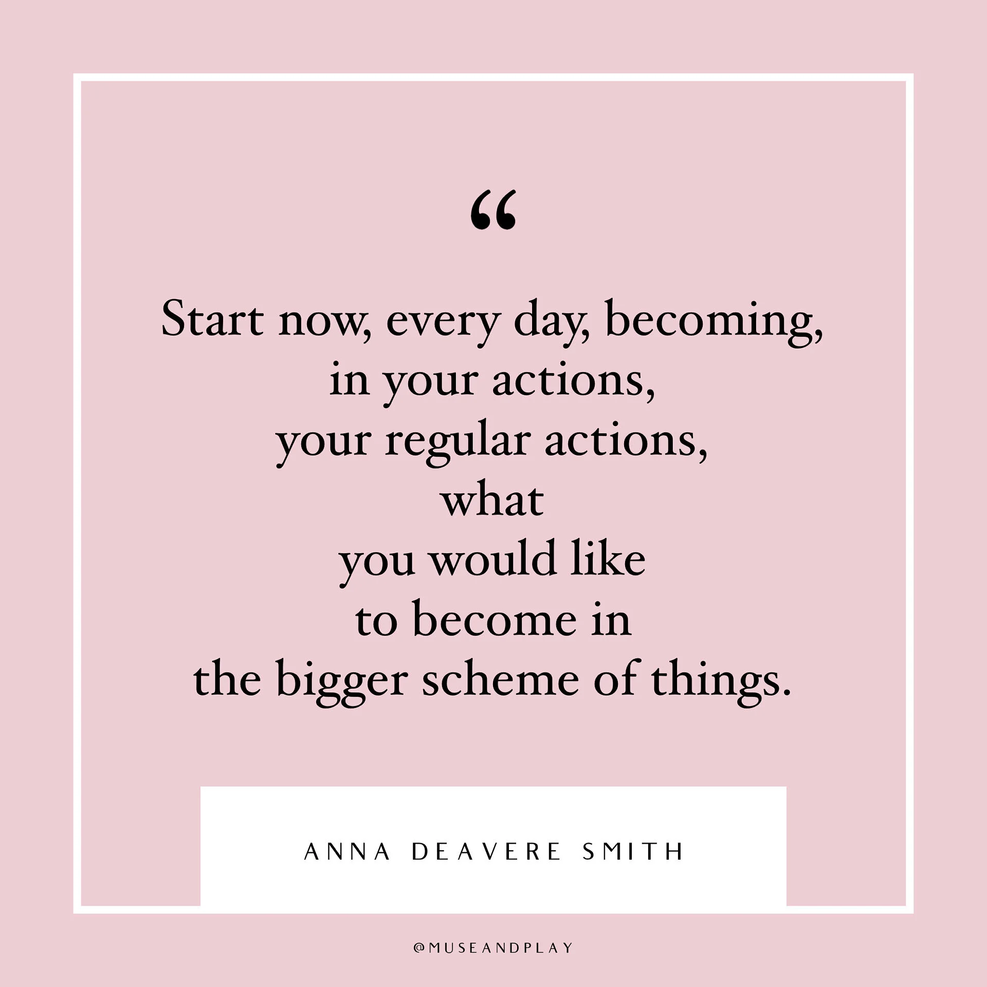 Becoming, on the daily