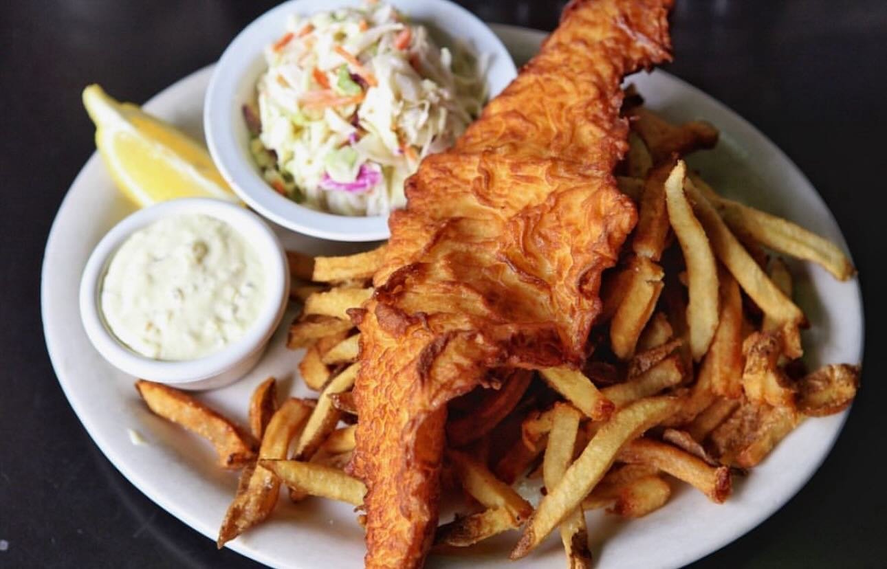 It&rsquo;s baaaaack!

A large piece of Alaskan Halibut coated in a  Modelo Beer batter and deep fried. Served with fries, coleslaw. It&rsquo;s our weekend special through summer. 

#imyourhuckleberry #halibut #burien