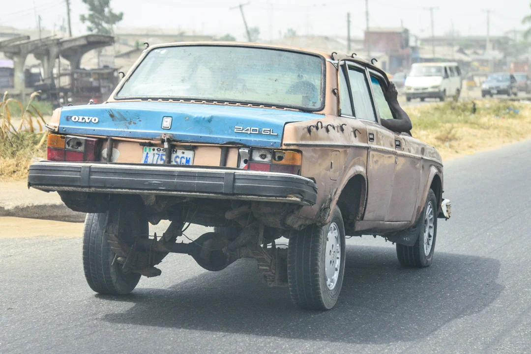 Modified goods carrying cross border vehicle in Nigeria
