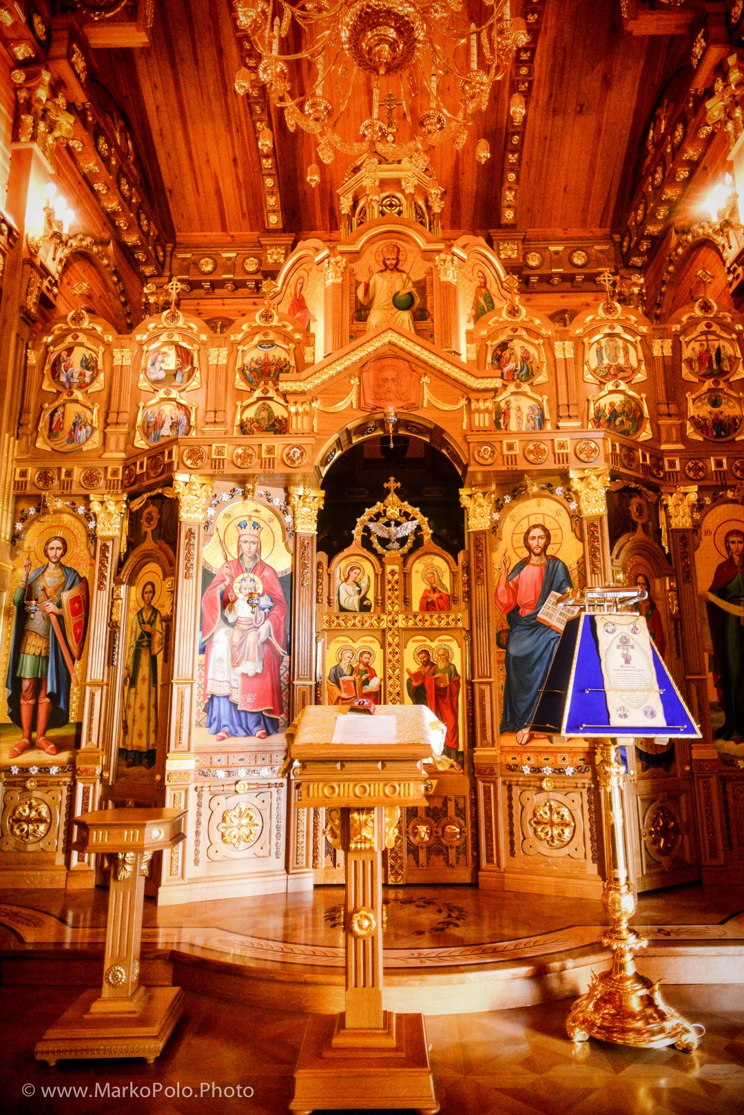 Personal church on the same floor as master bedrooms. Yanukovych is religious and very superstitious. He had many many ancient icons and 1000 year old books. Most was moved during his escape. Some 65 icons were packed but left in the garage. These are now in a museum
