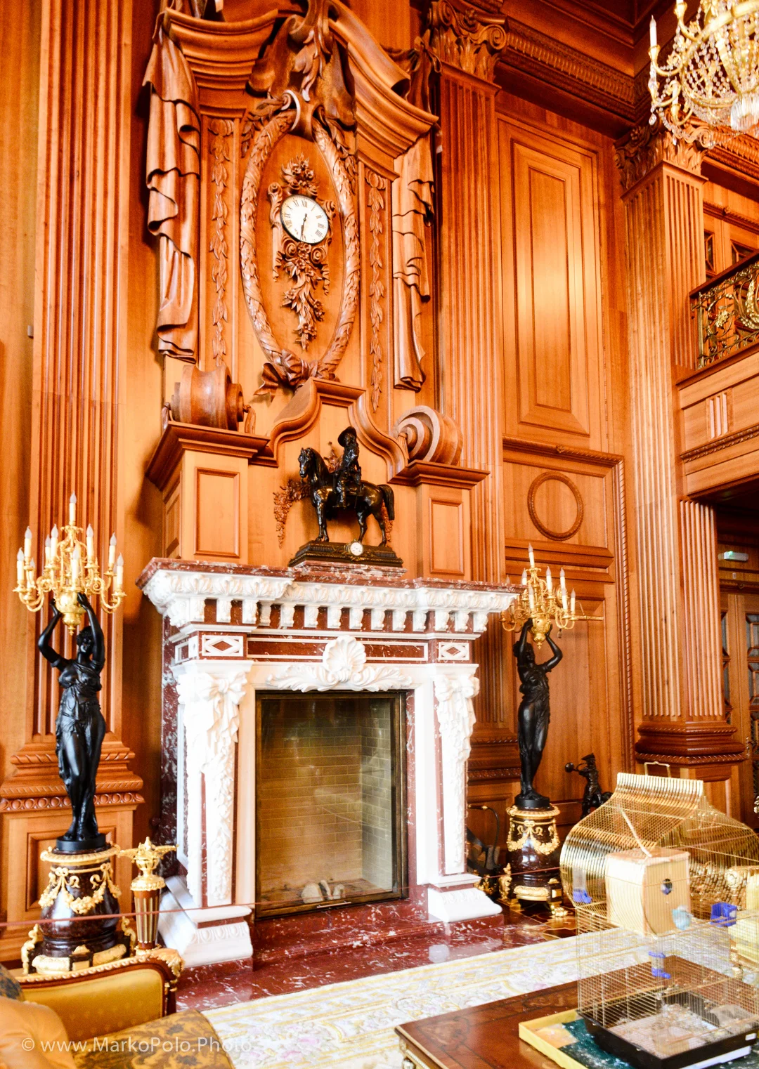 Main room with carved wood and all the other glitter
