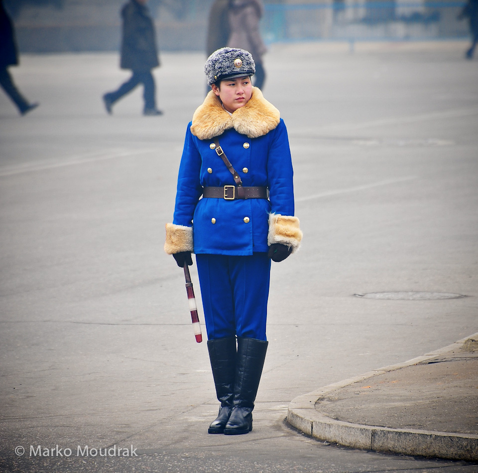 Famous Pyongyang traffic police girls